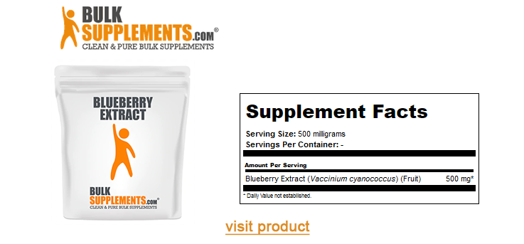 bulk supplements blueberry extract