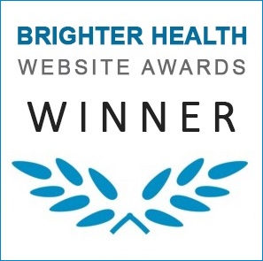 brighter health webite awards badge
